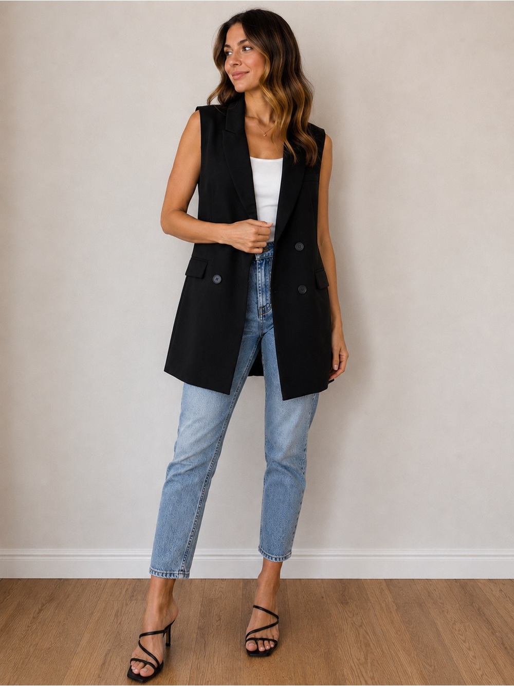Elodie Black Vest